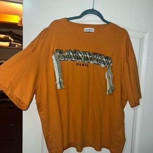 Lanvin orange logo t shirt